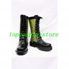 Black LAGOON Revy Black and Green PU Leather Cosplay Boots shoes #BO007