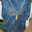 Daisy Kingdom - Blue & Gold Holiday Dress