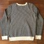 Tommy Hilfiger Womens Medium Black White Metallic Diamond Pattern Cotton Sweater