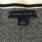 Tommy Hilfiger Womens Medium Black White Metallic Diamond Pattern Cotton Sweater
