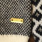 Tommy Hilfiger Womens Medium Black White Metallic Diamond Pattern Cotton Sweater