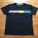 NAUTICA Mens XXL Dark Navy Blue Fish Sailboat Embroidered Logo Crewneck T-Shirt