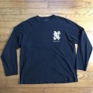 NAUTICA Mens Medium Dark Navy Blue "NSC" Embroidery Long Sleeve Crewneck T-Shirt
