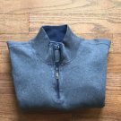 Nat Nast Luxury Originals Mens XL Grey Long Sleeve Quarter Zip Sweater
