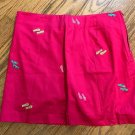 Attyre Womens Size 10 Embroidered Sandals Magenta Skirt Above Knee A-Line Skirt