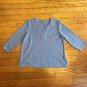 Alfred Dunner Petite Medium Lavender Embroidery Embellishment Floral Y-Neck Top