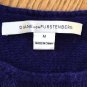 Diane Von Furstenberg Medium Blue Long Sleeve Cashmere Sweater *Flaws and Holes*