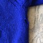Diane Von Furstenberg Medium Blue Long Sleeve Cashmere Sweater *Flaws and Holes*