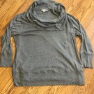 Sejour Weekend Womens 2X Gray Cowl Neck Long Sleeve Sweater Top