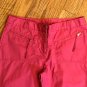 Ann Taylor LOFT Womens Size 6 Marisa Fit Zipper Front Pockets Pink Utility Pants