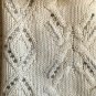 J.Jill Tag Plus Size 1X Cream Ivory Scoop Neck Sequin Cable Knit Pattern Sweater