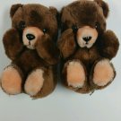 Cute Cuddly Twin Brown Bears Set Stuffed Animals Approximately 8" per Bear
