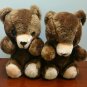 Cute Cuddly Twin Brown Bears Set Stuffed Animals Approximately 8" per Bear