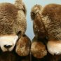 Cute Cuddly Twin Brown Bears Set Stuffed Animals Approximately 8" per Bear