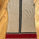 BCBG MAXAZRIA Tan Red Maroon Black Multi Color Long Sleeveless Tank Top FLAW