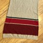 BCBG MAXAZRIA Tan Red Maroon Black Multi Color Long Sleeveless Tank Top FLAW