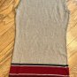 BCBG MAXAZRIA Tan Red Maroon Black Multi Color Long Sleeveless Tank Top FLAW