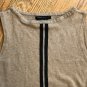 BCBG MAXAZRIA Tan Red Maroon Black Multi Color Long Sleeveless Tank Top FLAW