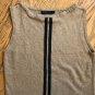 BCBG MAXAZRIA Tan Red Maroon Black Multi Color Long Sleeveless Tank Top FLAW