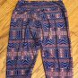 LuLaRoe Geometric OS Purple Multi Color Stretch Leggings EUC RN 142161