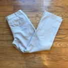 Ann Taylor Womens Size 14 Curvy Beige Button Clasp Hook Cotton Blend Long Pants