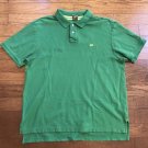 Nike Mens XL Green Cotton Polo Yellow Futura Logo Embroidery Short Sleeve Shirt