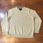Eddie Bauer Mens Large Beige Long Sleeve 100% Combed Cotton Knit Sweater
