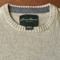 Eddie Bauer Mens Large Beige Long Sleeve 100% Combed Cotton Knit Sweater