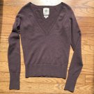 RUEHL No. 925 Italian Cashmere Womens Small V Neckline Chestnut Brown Sweater