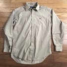Ralph Lauren Mens Medium Beige Blake Oxford  Cotton Long Sleeve Button Up Shirt