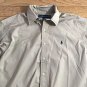 Ralph Lauren Mens Medium Beige Blake Oxford  Cotton Long Sleeve Button Up Shirt