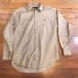 Ralph Lauren Mens Medium Beige Blake Oxford  Cotton Long Sleeve Button Up Shirt