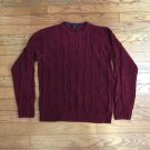 NAUTICA Mens Large Maroon Long Sleeve Knit Sweater