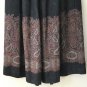 Ralph Lauren Sz 8 Paisley Pattern Black Floral Boho Peasant Maxi Long Silk Skirt