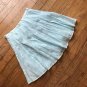 J.Jill Size Petite 2P Light Sky Blue Mini Flared Pleated Skirt NWT