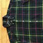 Ralph Lauren Mens Large Blake Multi Color Plaid Button Front Long Sleeve Shirt