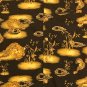 VTG No Fear Mens Medium  Polyester Black Yellow Tiger Bamboo Button Front Shirt