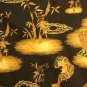 VTG No Fear Mens Medium  Polyester Black Yellow Tiger Bamboo Button Front Shirt