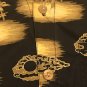 VTG No Fear Mens Medium  Polyester Black Yellow Tiger Bamboo Button Front Shirt