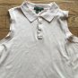 Lauren Ralph Lauren 1X Light Pink Sleeveless Polo Three Button Front Shirt Top