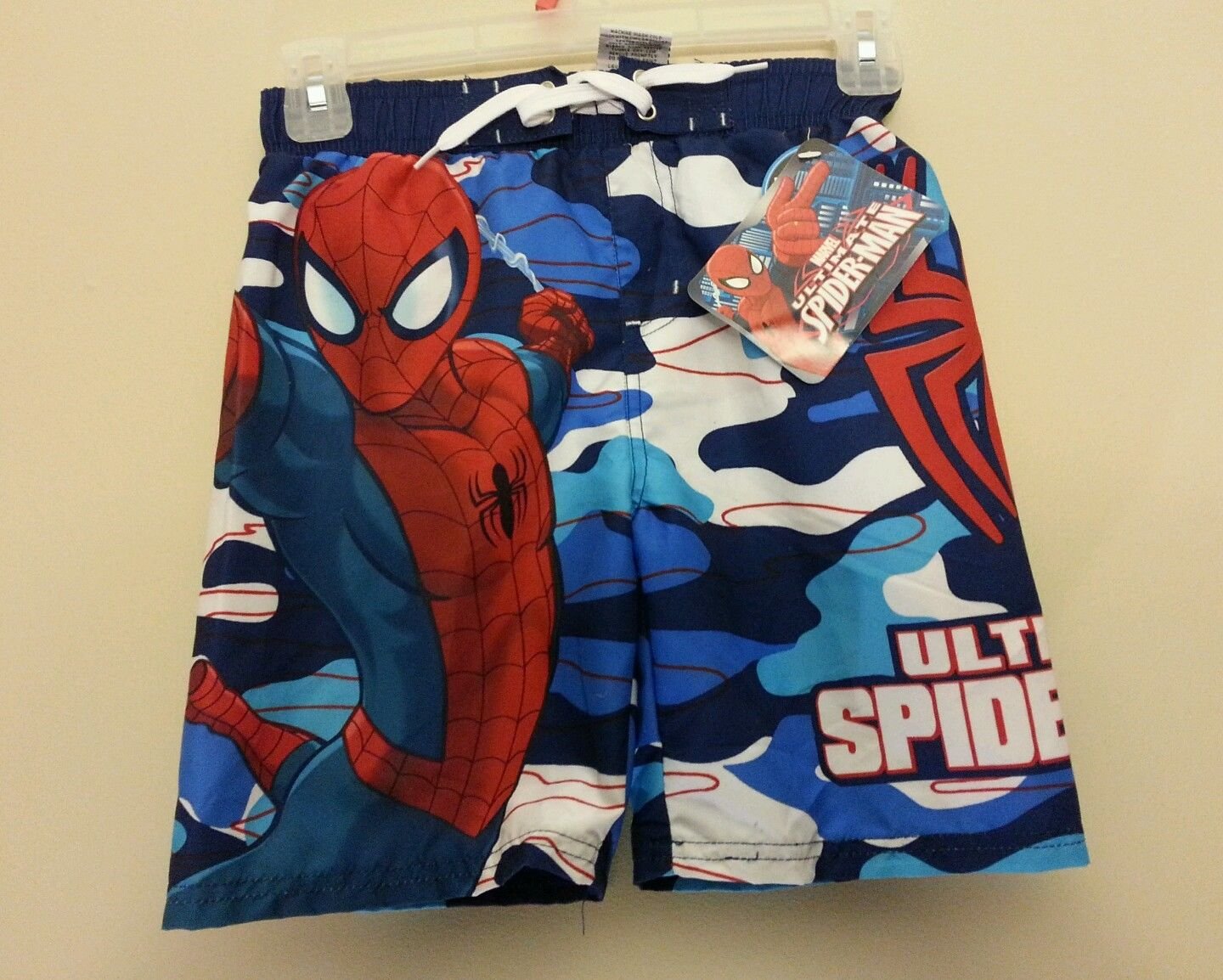 NWT Boys Marvel Ultimate Spider-Man Swim Shorts Size 7