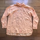 J.Jill Women XS Light Peach Orange Tencel Lyocell Long Sleeve Button Front Shirt
