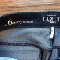 Ann Taylor LOFT Denim Womens Size 6 Curvy Trouser Dark Blue Button Zipper Jeans