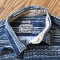 Burton Durable Goods Blue White Striped Two Front Pocket Short Sleeve Polo Shirt