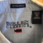 Bugle Boy Classics Mens XL Beige White Striped No Wrinkle Button Front Shirt