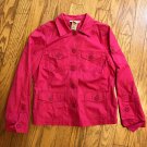 L.L. Bean Women M Regular Cotton 0GYT1 Pink Button Front Long Sleeve Top