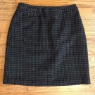 J. Crew Tag Size 8 Black Gray Geometric Wool Nylon Cashmere Blend Mini Skirt