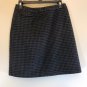 J. Crew Tag Size 8 Black Gray Geometric Wool Nylon Cashmere Blend Mini Skirt