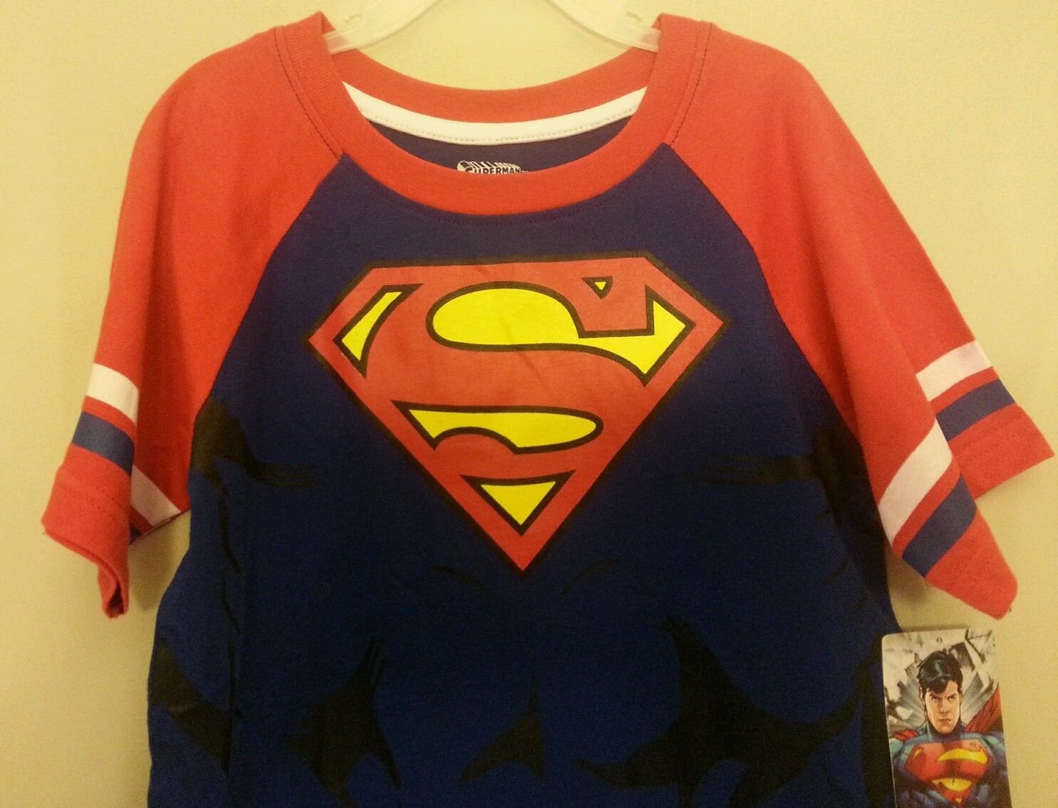 NWT Boys Size 7 Superman Six Pack Abs and Belt style Shirt