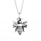 925 Sterling Silver Bumble Bee Antique Silver Vintange Pendant Necklace For Women 18inches